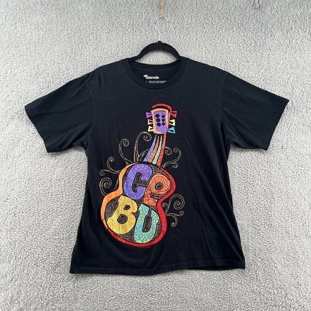 islands graphic tee mens shirt size large